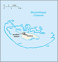 Map of Juan de Nova Island