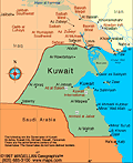 Map of Kuwait