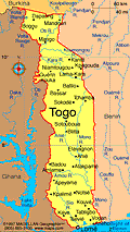 Map of Togo