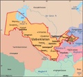 Map of Uzbekistan