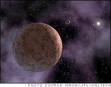 Artist rendition of the planetoid Sedna