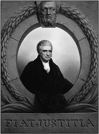 Official portrait of Chief Justice John Marshall painted by Rembrant Peale.