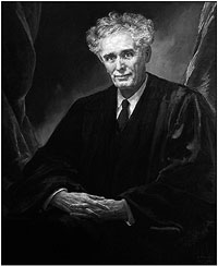 Associate Justice Louis Brandeis's official portrait painted by Eben Cumins.