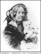 Elizabeth Cady Stanton and her daughter, Harriot - from a daguerreotype 1856