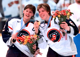 The USA Women's Hockey team wins at Nagano Olympics
