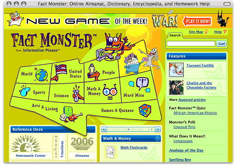 An Example of Fact Monster Customization