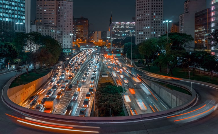 Beijing downtown rush-hour traffic