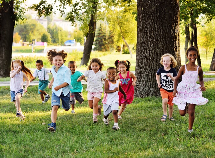 Kids playing outside