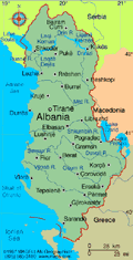 Map of Albania