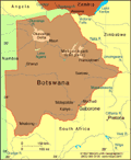 Map of Botswana