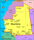 Map of Mauritania