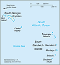 Map of South Georgia and the South Sandwich Islands