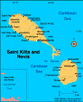 Map of St. Kitts and Nevis