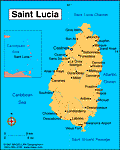 Map of St. Lucia