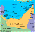 Map of United Arab Emirates