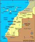 Map of Western Sahara (proposed state)