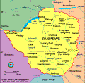 Map of Zimbabwe